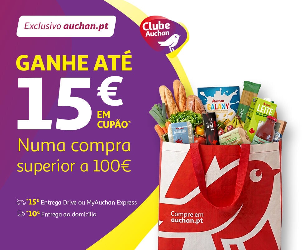 Campanha Oferta at&eacute; 15&euro; em cup&atilde;o