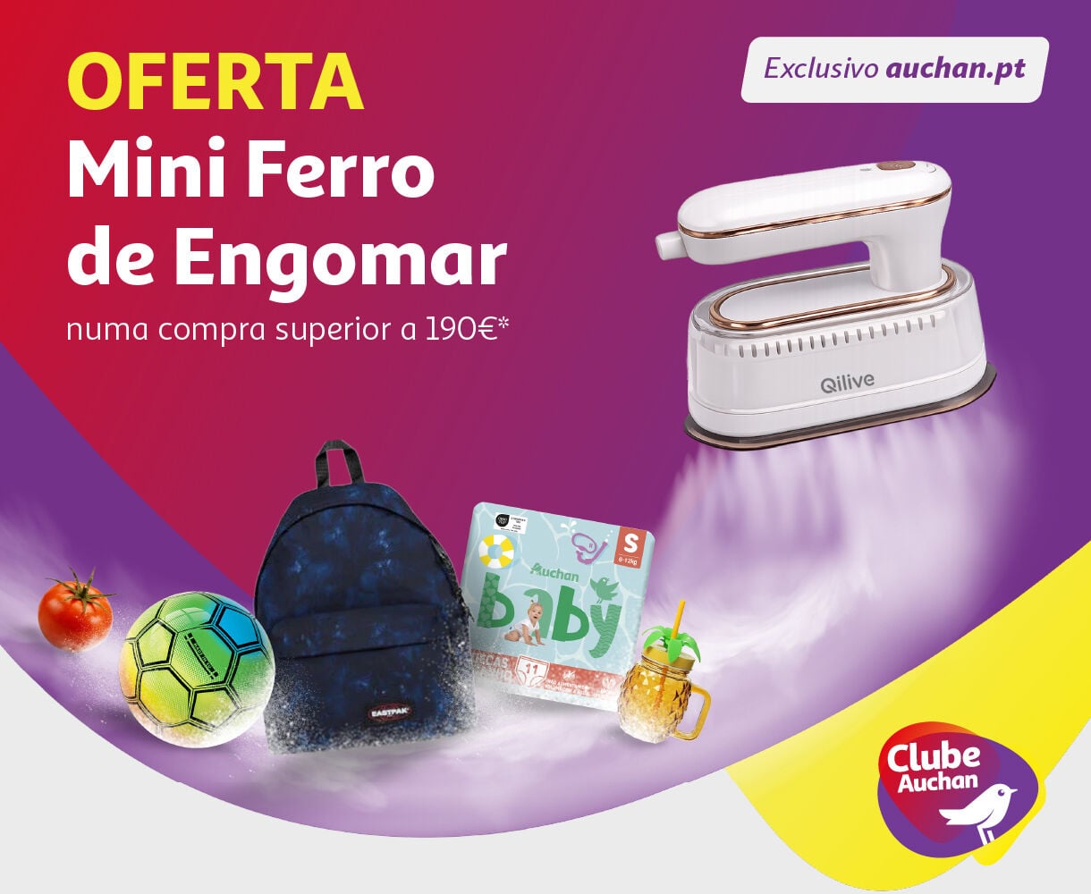 Campanha Oferta Mini Ferro Engomar Auchan