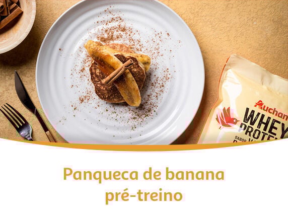Panqueca de banana pr&eacute;-treino