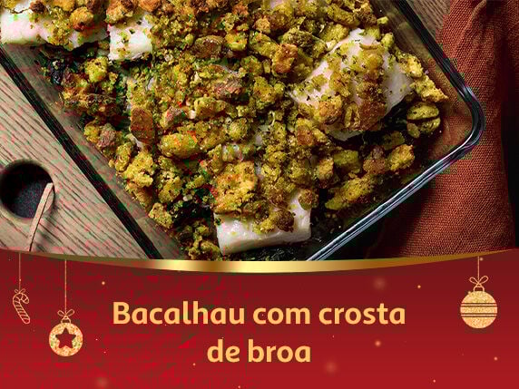 Bacalhau com crosta de broa