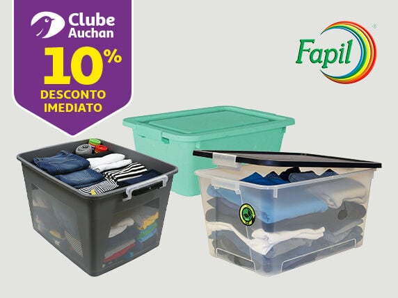 Campanha Caixas de Arruma&ccedil;&atilde;o Fapil Auchan