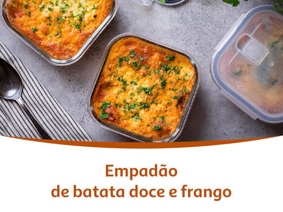 Empad&atilde;o de batata doce e frango
