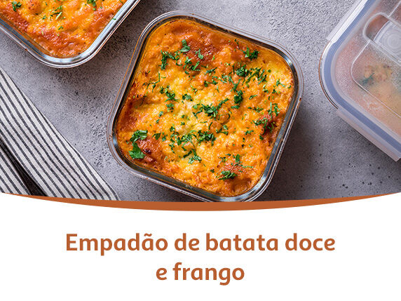 Empad&atilde;o de batata doce e frango
