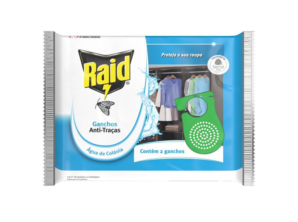 INSECTICIDA ANTI-TRA&Ccedil;A RAID GANCHOS &Aacute;GUA COL&Oacute;NIA 2 UN