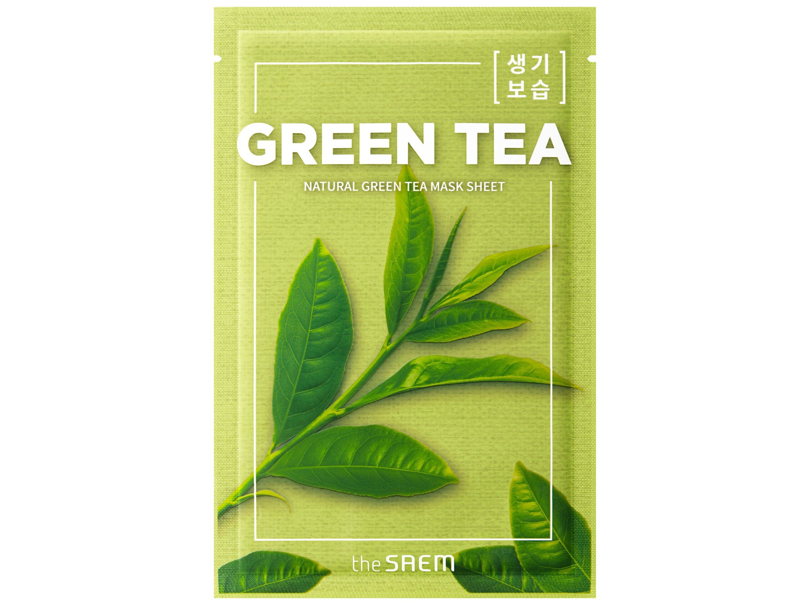 M&Aacute;SCARA FACIAL TECIDO THE SAEM CH&Aacute; VERDE 1UN image number 0