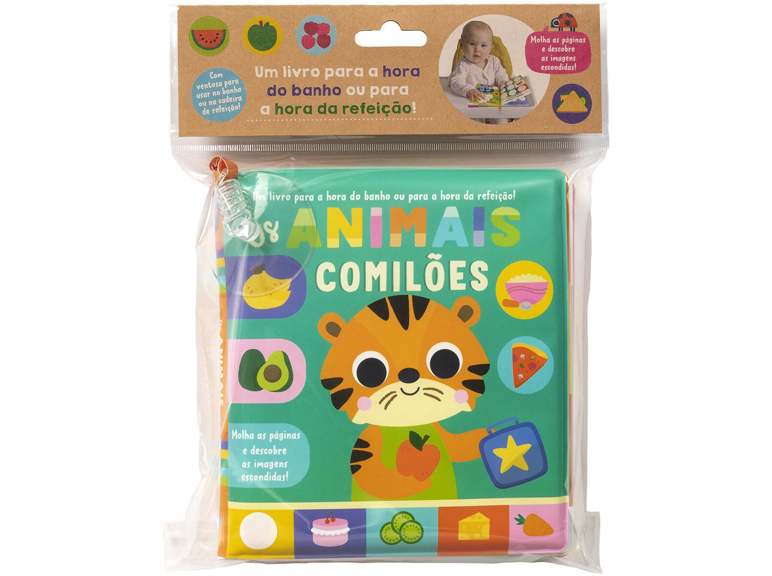 LIVRO OS ANIMAIS COMIL&Otilde;ES - PARA A HORA DO BANHO OU DA REFEI&Ccedil;&Atilde;O image number 0