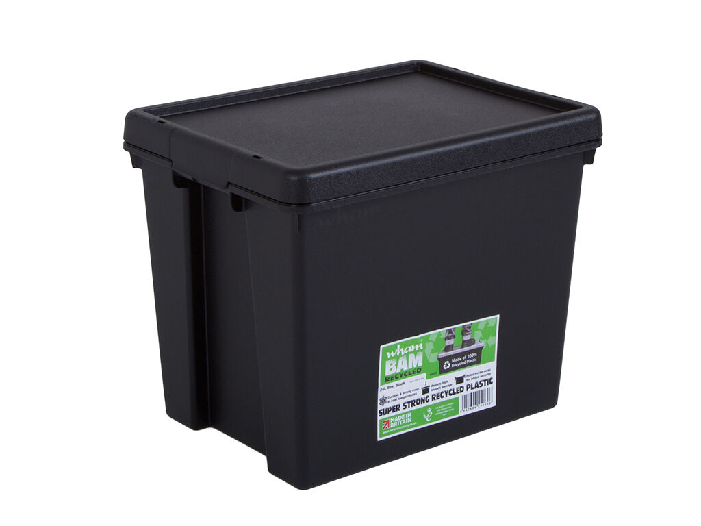 CAIXAS ARRUMA&Ccedil;&Atilde;O WHAM PRETO 24L