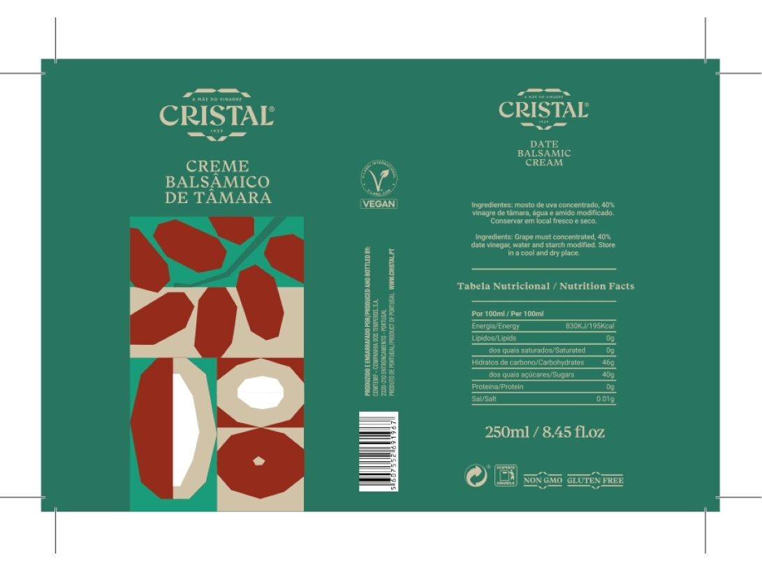 CREME BALS&Acirc;MICO CRISTAL DE T&Acirc;MARA 250ML image number 1