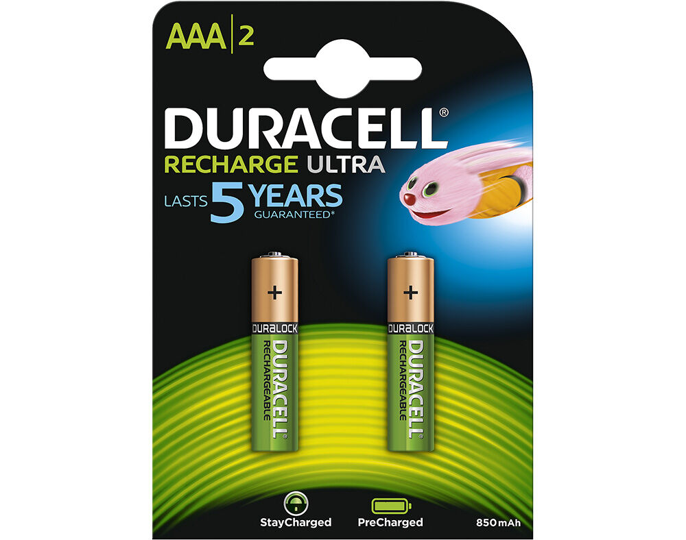 CONJUNTO DE PILHAS RECARREG&Aacute;VEIS DURACELL HR03 AAA ACTIVE CHARGE 2 UNIDADES image number 0