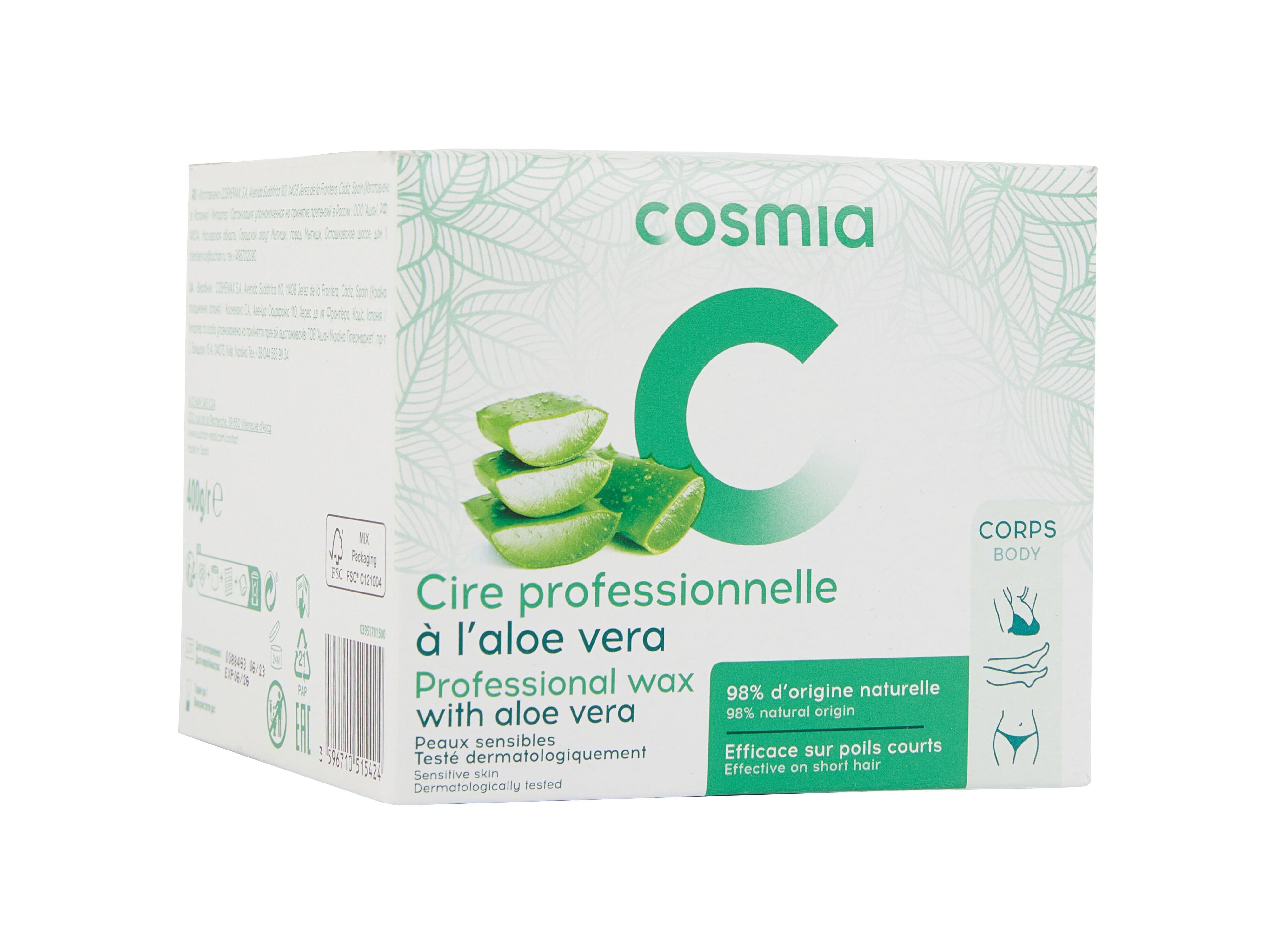 CERA COSMIA DEPILAT&Oacute;RIA COM ALO&Eacute; VERA PROFISSIONAL 400G image number 1