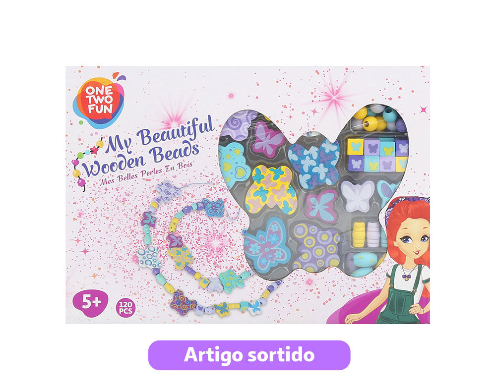 KIT DE MISSANGAS ONE TWO FUN EM MADEIRA MODELOS SORTIDOS image number 3