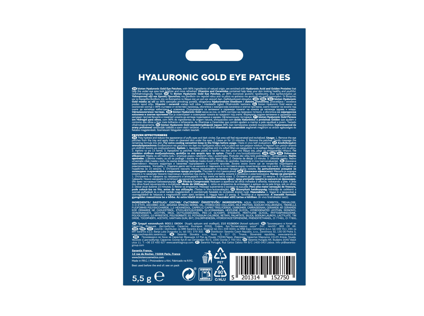 PATCHES OLHOS BIOTEN HYALURONIC GOLD 2UN image number 1