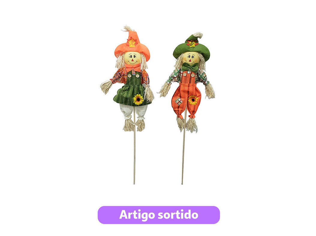 ESPANTALHO PALHINHA GARDENSTAR ALT 90CM MODELOS SORTIDOS