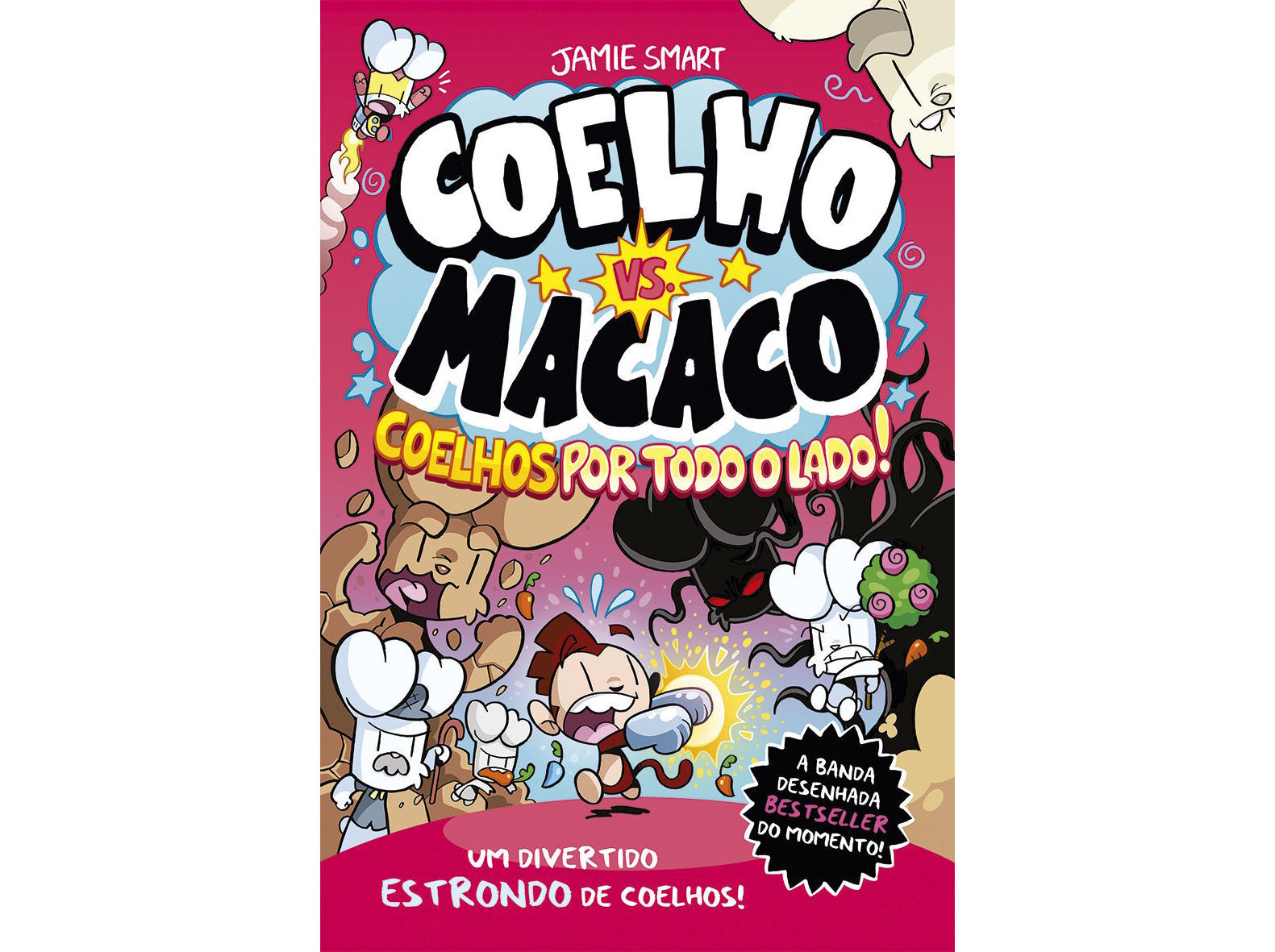 LIVRO COELHO VS. MACACO - COELHOS POR TODO O LADO! image number 1