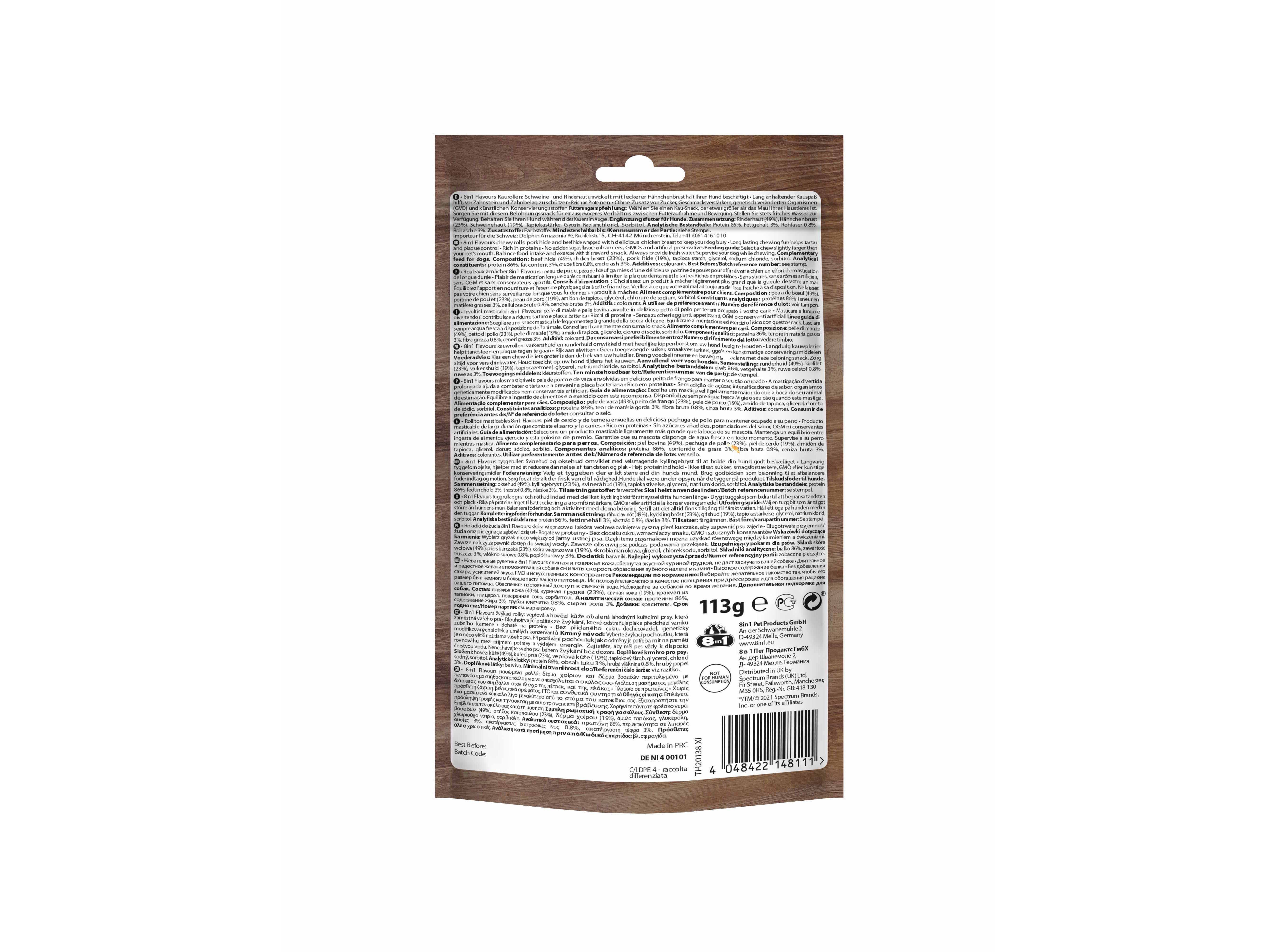 SNACKS C&Atilde;O 8IN1 TRIPLE FLAVOUR ROLLS 113G image number 1