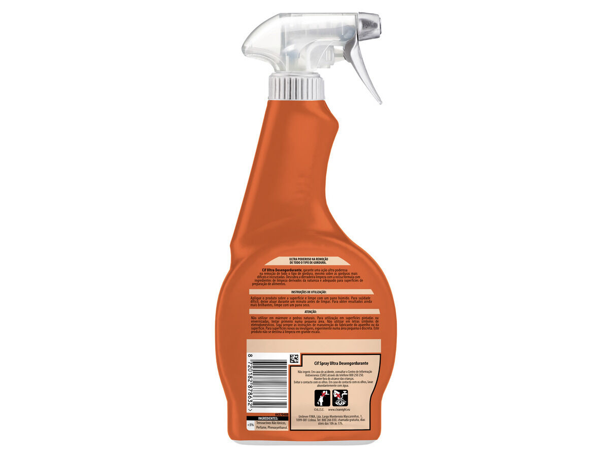 LIMPEZA CIF COZINHA ULTRA DESENGORDURANTE SPRAY 500ML image number 1
