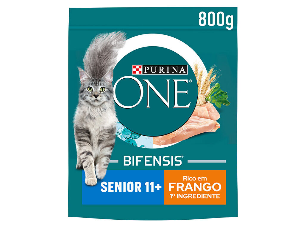RA&Ccedil;&Atilde;O PARA GATO PURINA ONE SENIOR 11+ COM FRANGO 800G