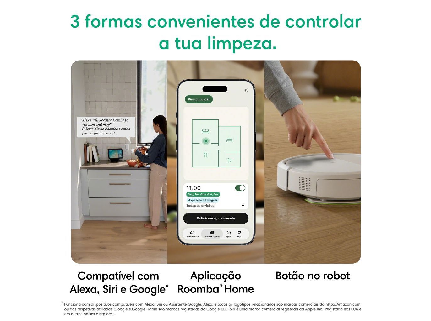 ASPIRADOR ROBOT IROBOT ROBOT ROOMBA COMBO 115 + BASE BRANCO image number 1