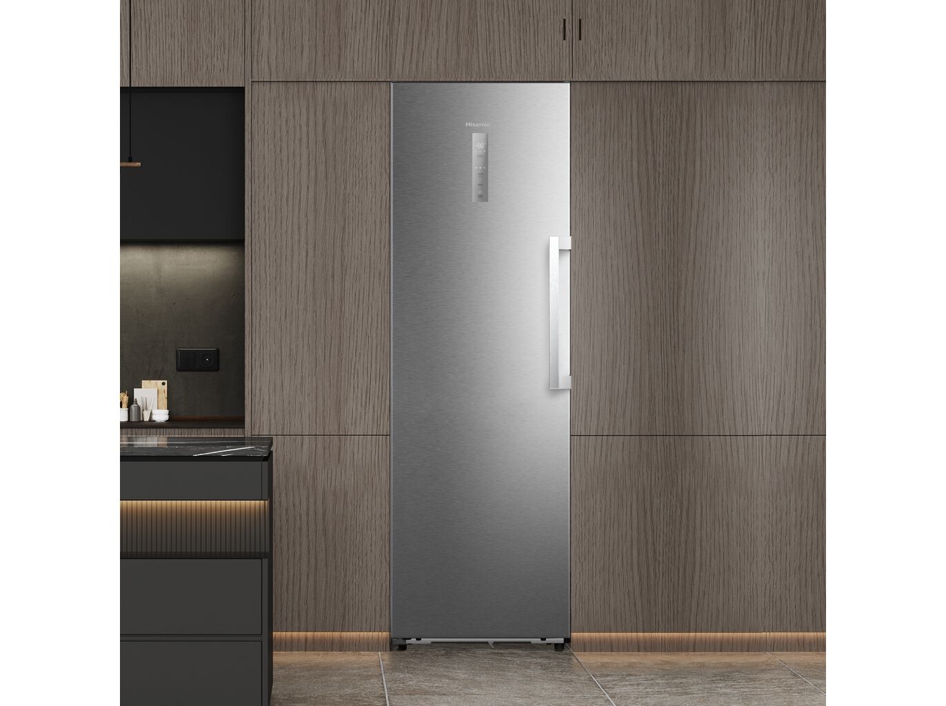 ARCA CONGELADORA VERTICAL HISENSE KITCHEN FIT FT3K310SAIE1 (NO FROST - 185.6 CM - 312 L - INOX) image number 5