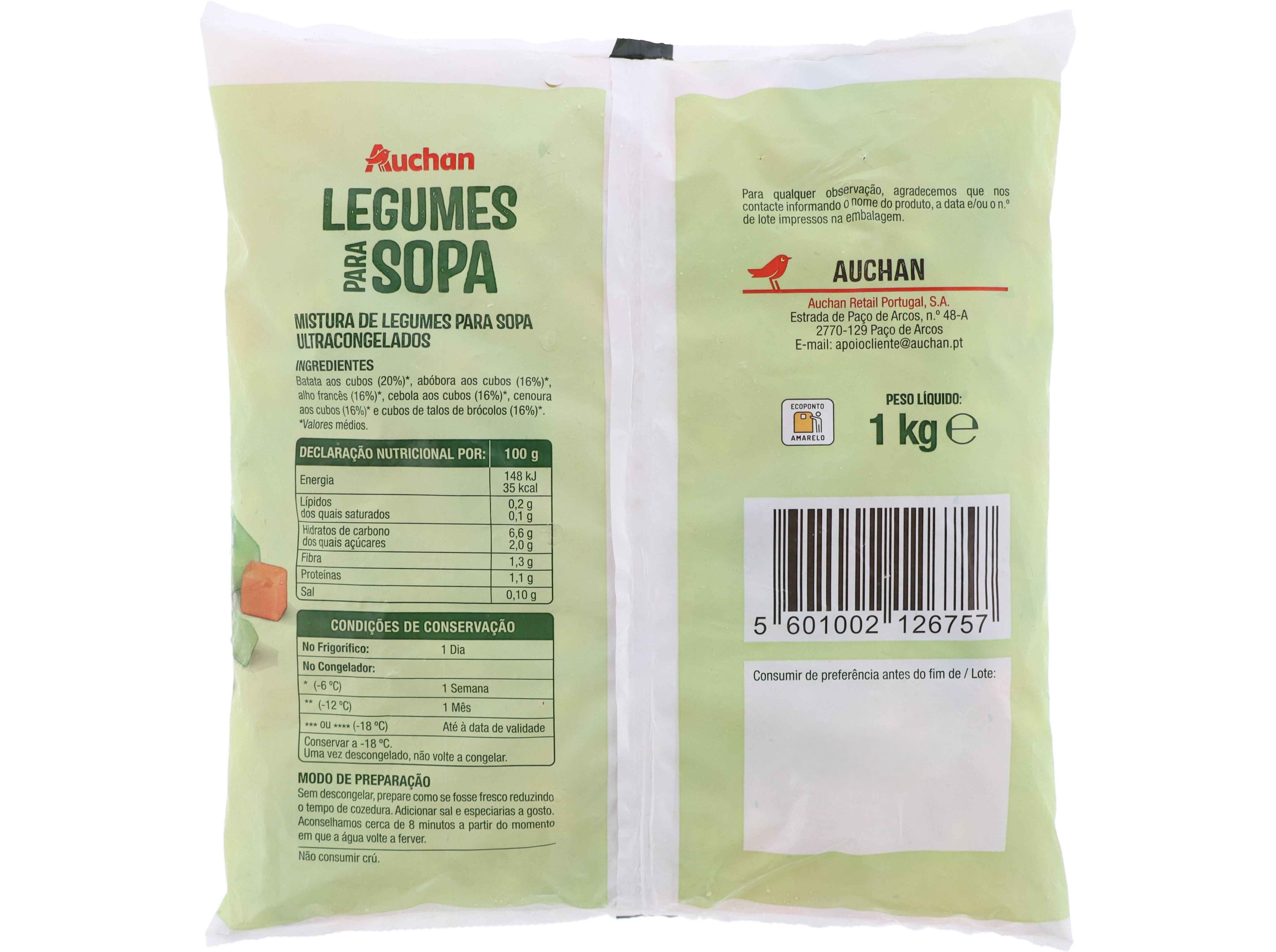 LEGUMES PARA SOPA AUCHAN 1KG image number 1