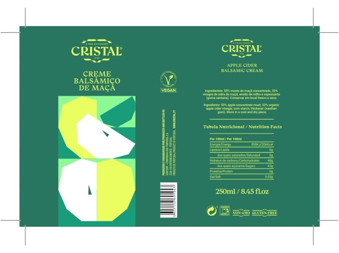CREME BALS&Acirc;MICO CRISTAL DE MA&Ccedil;&Atilde; 250ML image number 1