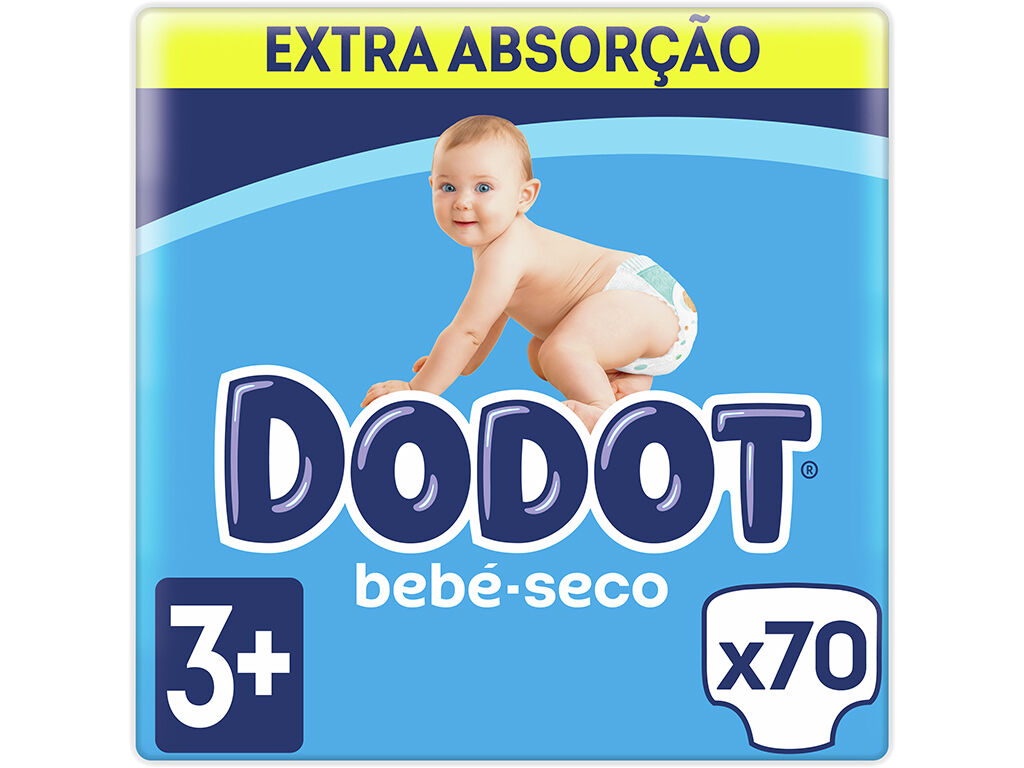 Fraldas Dodot Azul Bebe Seco Extra T3 7 11 Kg 70un Auchan