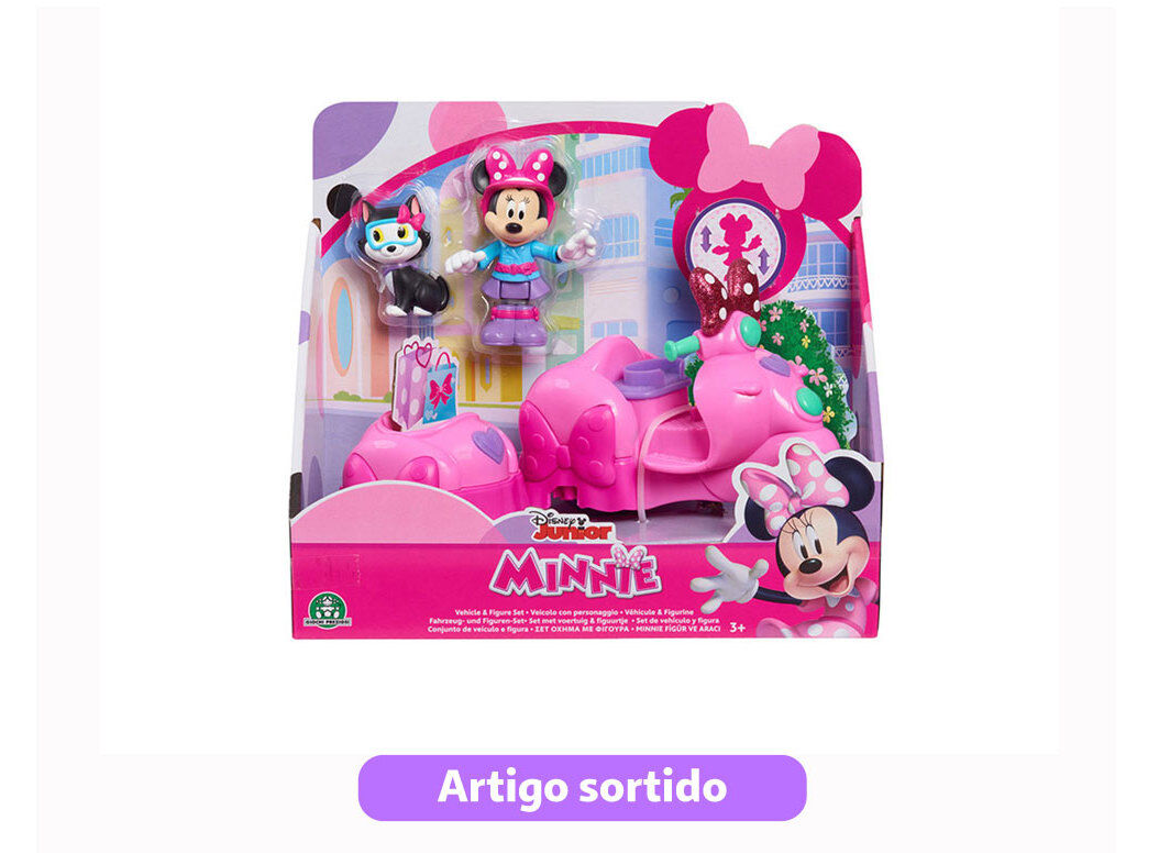 VE&Iacute;CULO DELUXE MINNIE DELUXE COM FIGURA MODELOS SORTIDOS image number 0