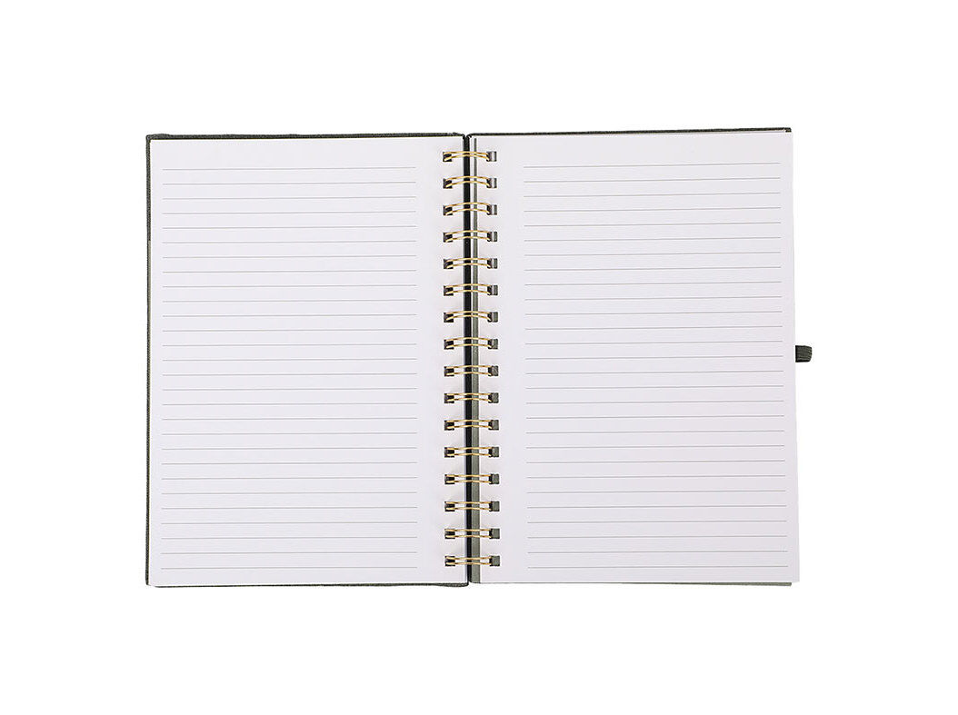 CADERNO ESPIRAL A5 AUCHAN CAPA TECIDO image number 1