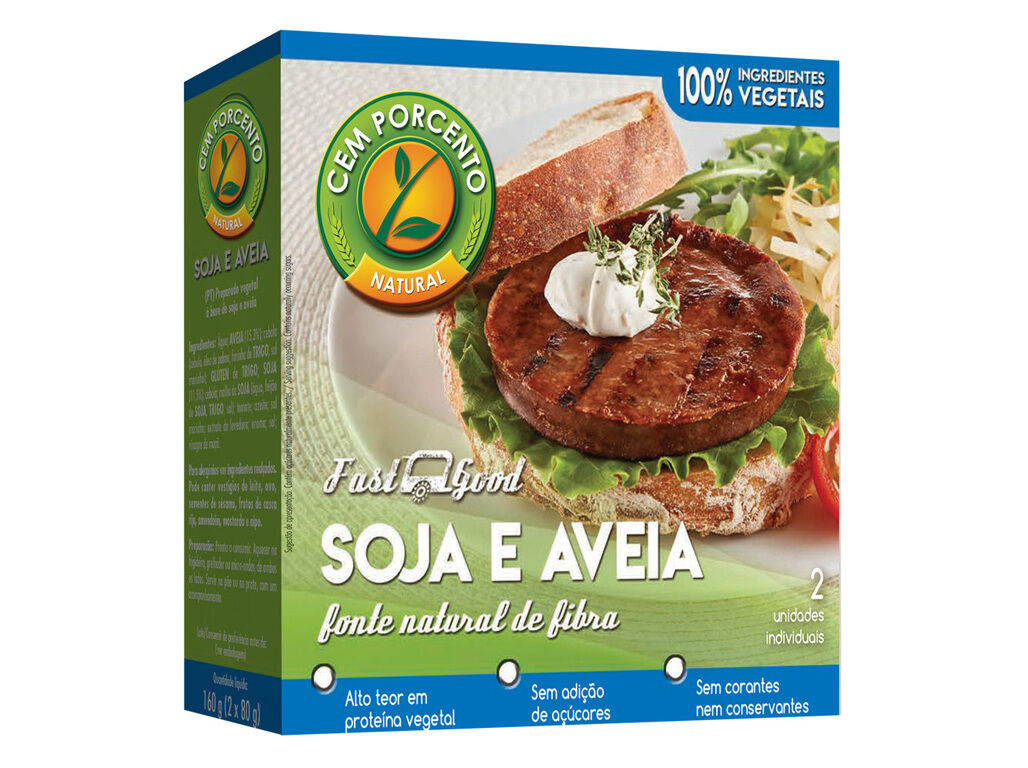 HAMBURGUER CEM PORCENTO SOJA 160G image number 0
