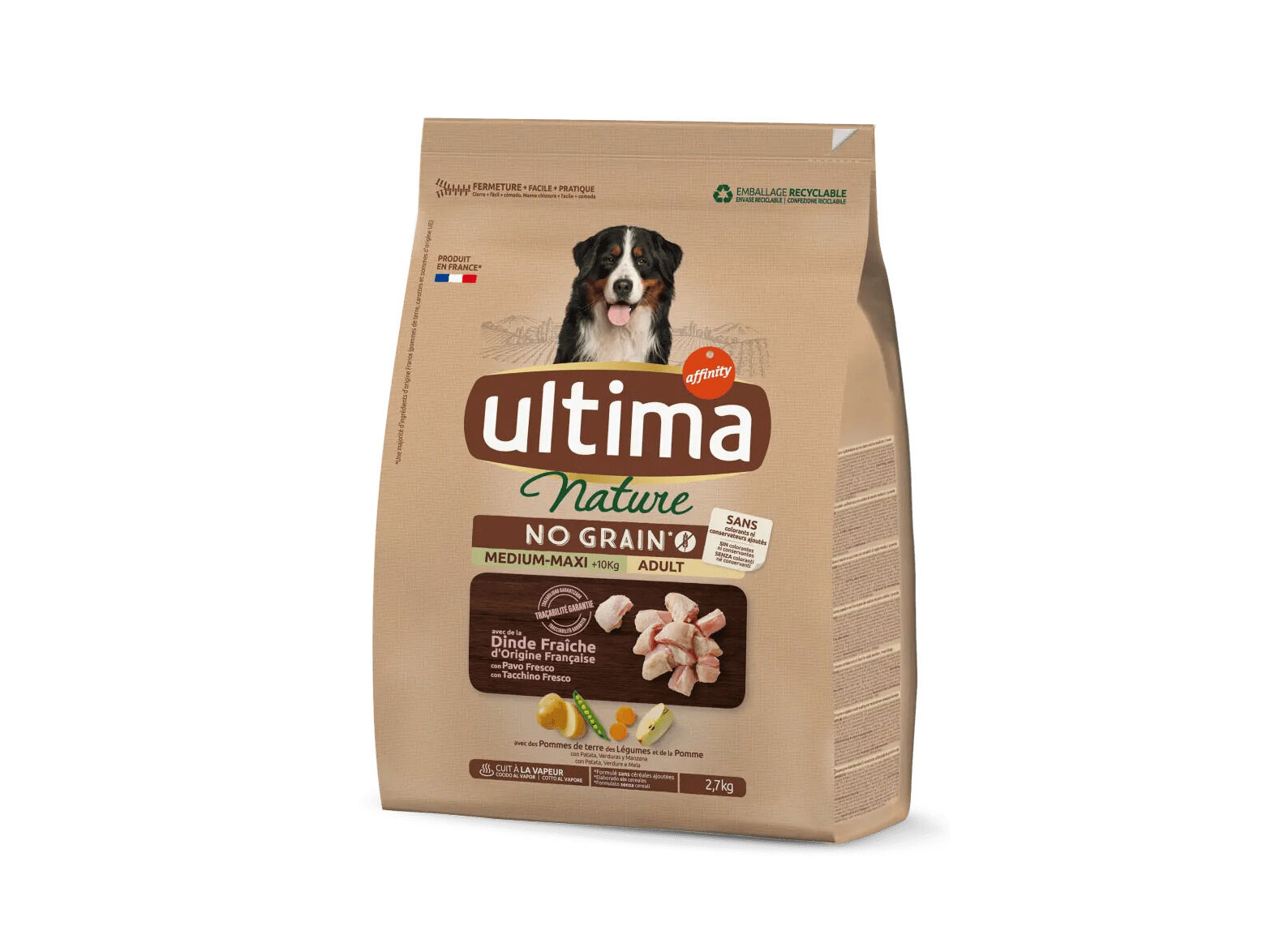 RA&Ccedil;&Atilde;O PARA C&Atilde;O ULTIMA NATURE M&Eacute;DIO/MAXI NO GRAIN 2.7KG image number 0