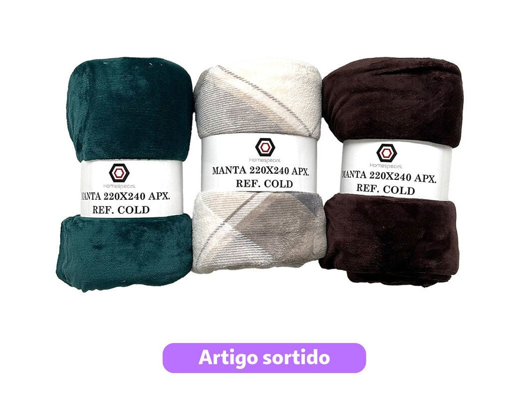 MANTA HOMESPECIAL ESTAMPADA 220X240CM MODELOS SORTIDOS