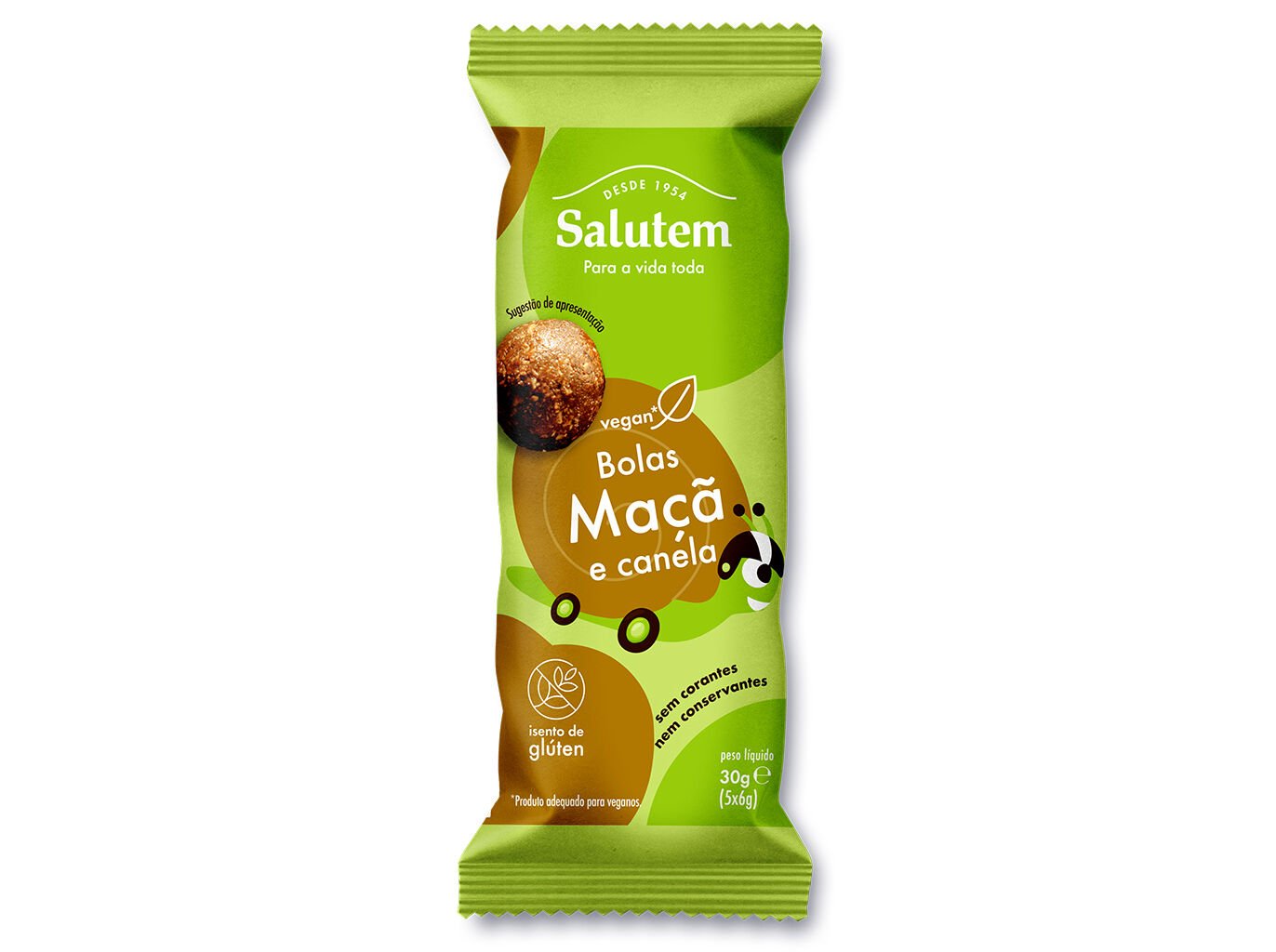 BOLAS NATURAIS SALUTEM MA&Ccedil;&Atilde; E CANELA 30 G image number 0