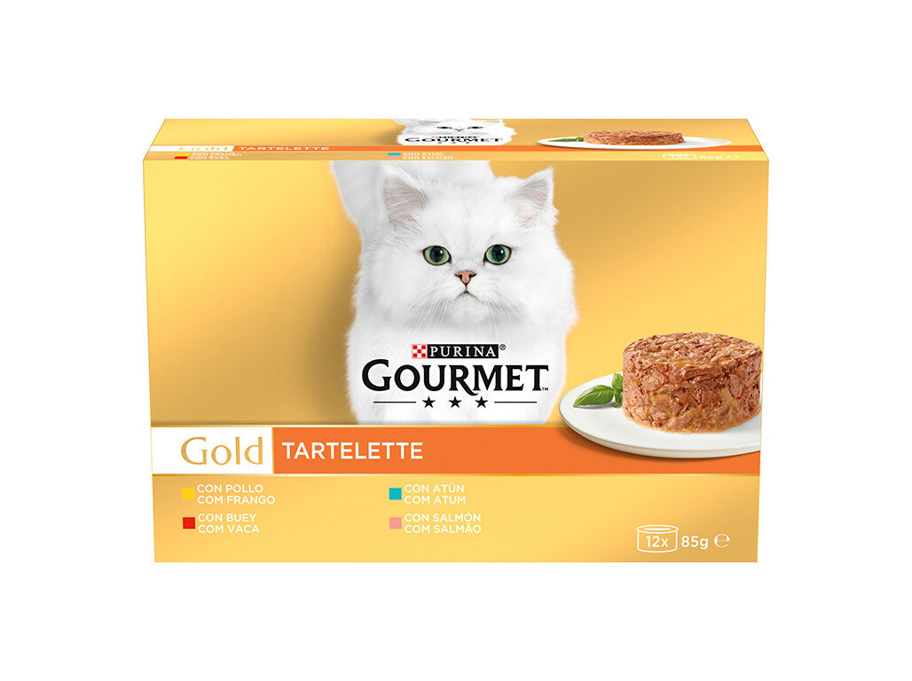 COMIDA H&Uacute;MIDA GATO GOURMET GOLD TARTELETTE 12X85G image number 1