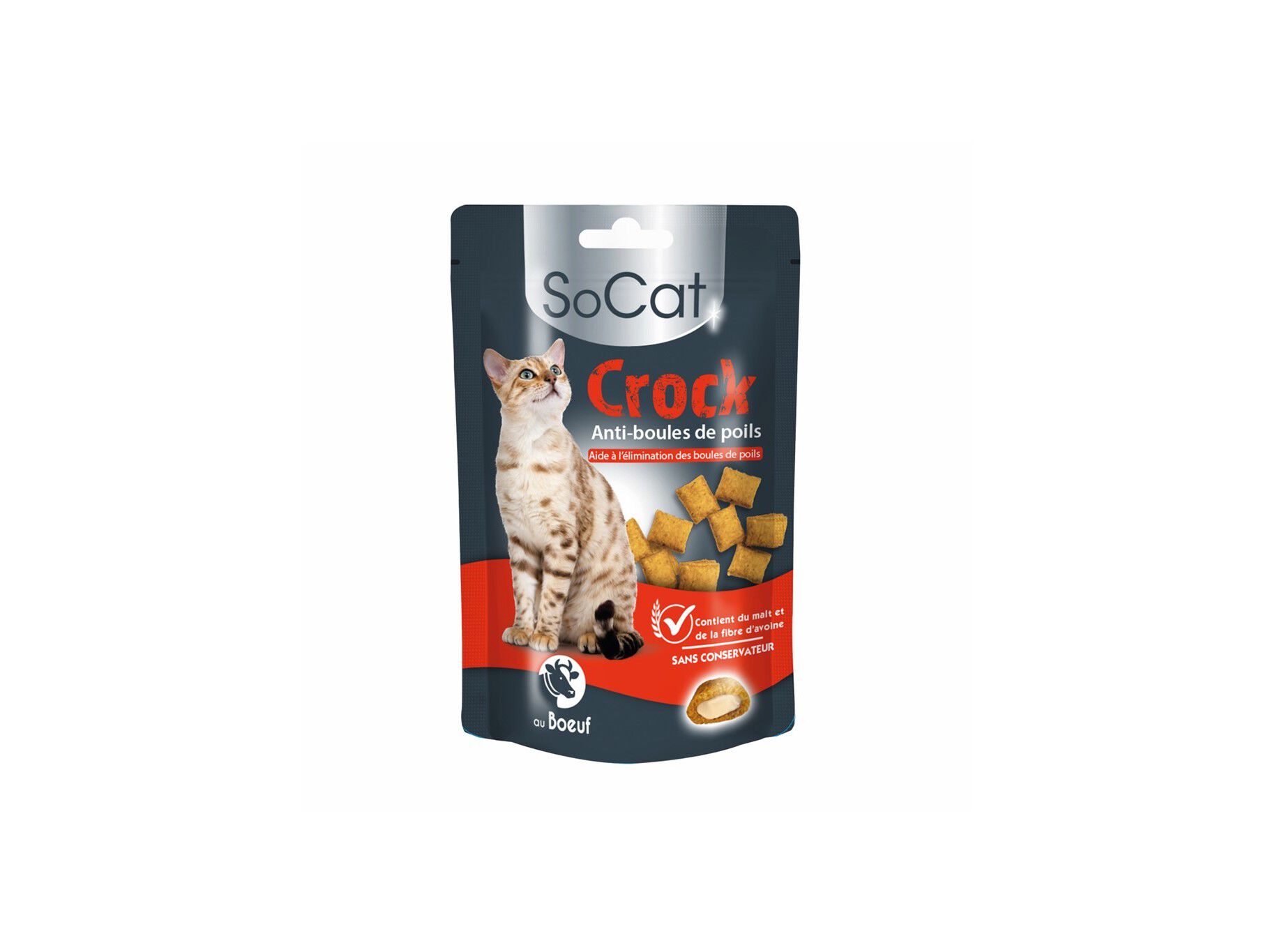 SNACK GATO SOCAT BOLAS DE PELO VACA 60G image number 1