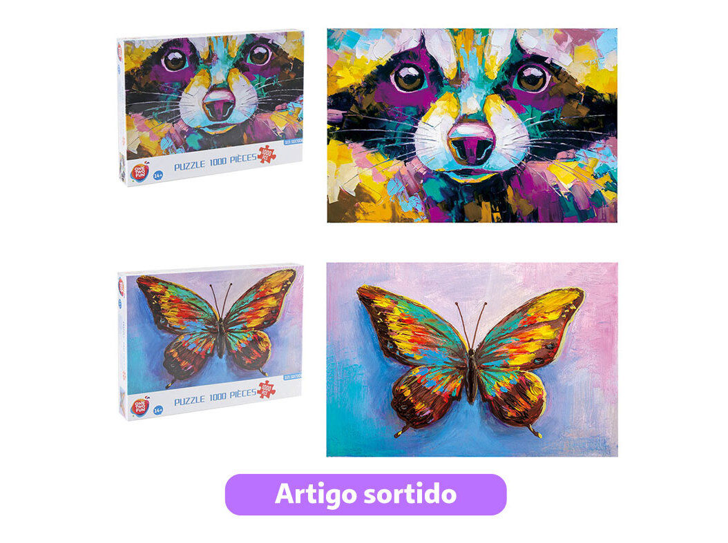 PUZZLE 1000 PE&Ccedil;AS ONE TWO FUN ARTE ABSTRATA MODELOS SORTIDOS