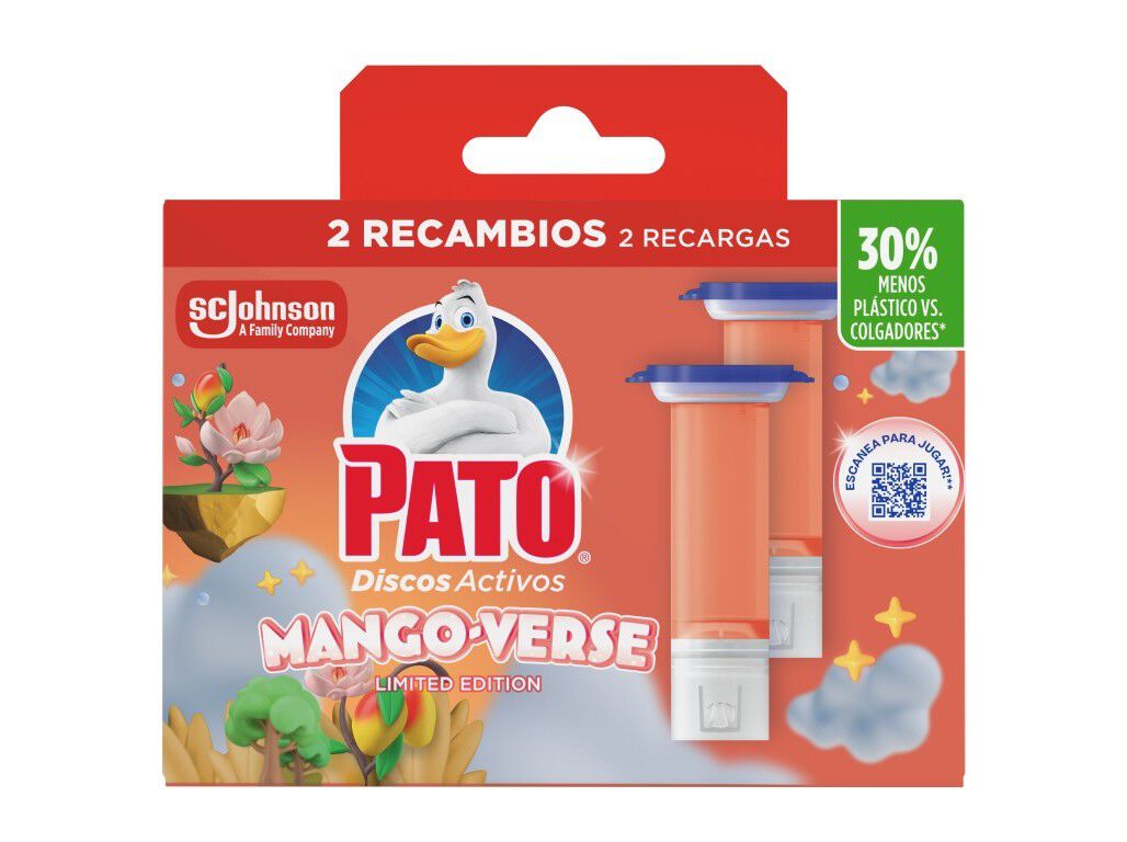 BLOCO SANIT&Aacute;RIO DISCOS PATO RECARGA MANGO-VERSE 72ML image number 0