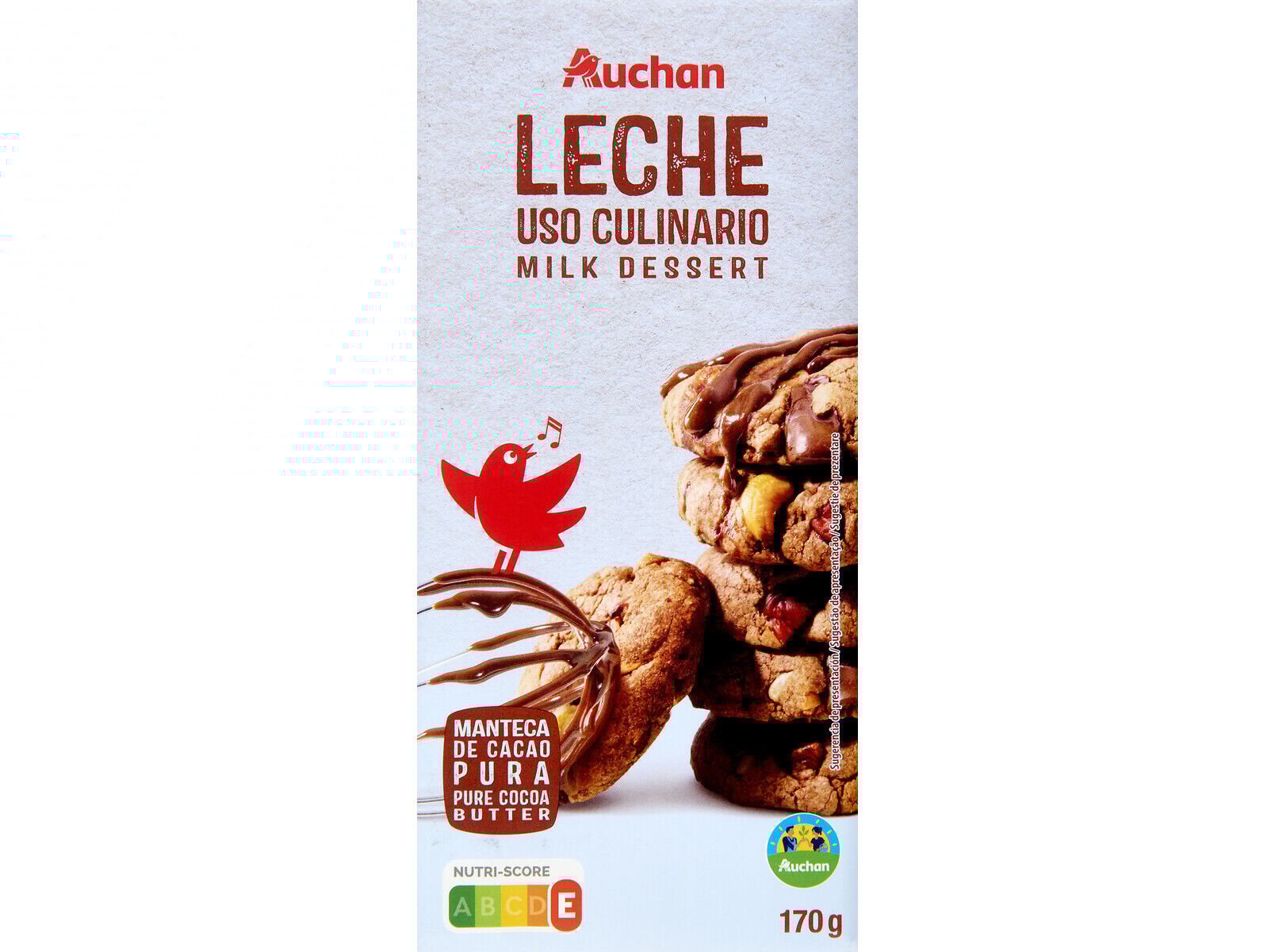 CHOCOLATE AUCHAN LEITE CULIN&Aacute;RIA CULTIVAMOS O BOM 170G