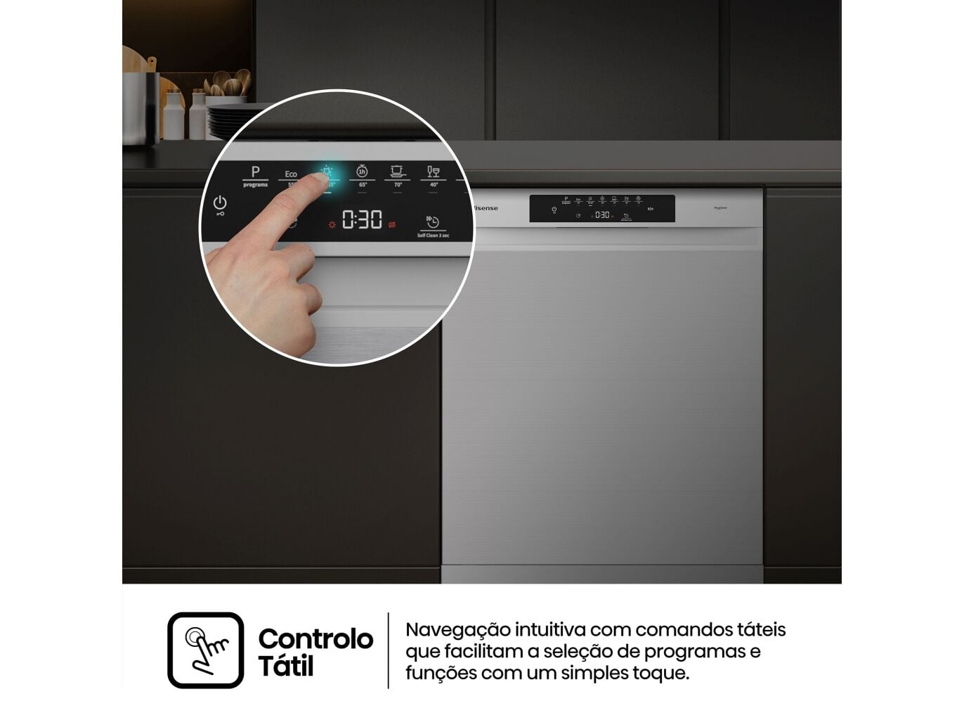 M&Aacute;QUINA DE LAVAR LOI&Ccedil;A HISENSE LOOK INOX SERIE HI4 HS643B90X B 15CONJUNTOS image number 13