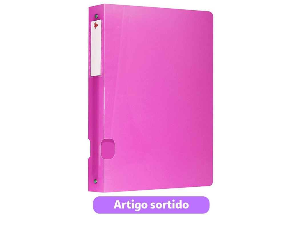 DOSSIER CAPA PL&Aacute;STICO AUCHAN 4 ARGOLAS 40MM CORES SORTIDAS image number 3