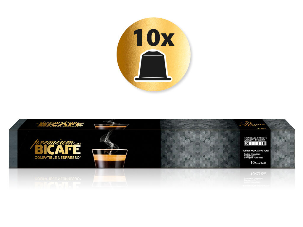 C&Aacute;PSULAS BICAF&Eacute; CAF&Eacute; COMPAT&Iacute;VEL NESPRESSO PREMIUM RISTRETO 10UN