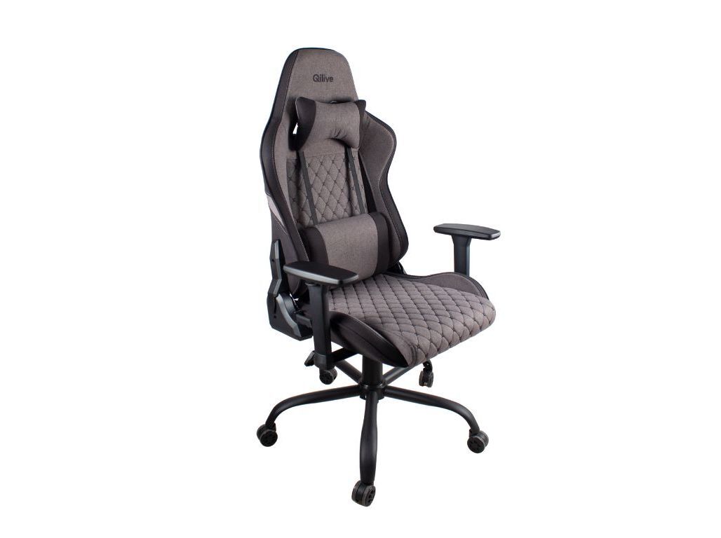 CADEIRA GAMING QILIVE Q.3532 TECIDO CINZA image number 2