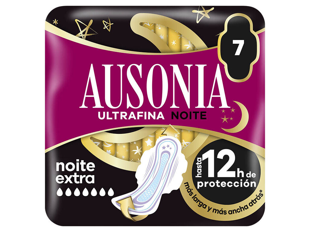 PENSOS HIGI&Eacute;NICOS AUSONIA AIRDRY NOITE EXTRA ALAS 7 image number 0