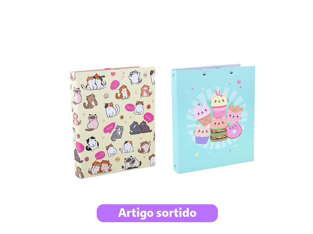 DOSSIER CART&Atilde;O A4 AUCHAN 4 ARGOLAS 40MM MODELOS SORTIDOS image number 0