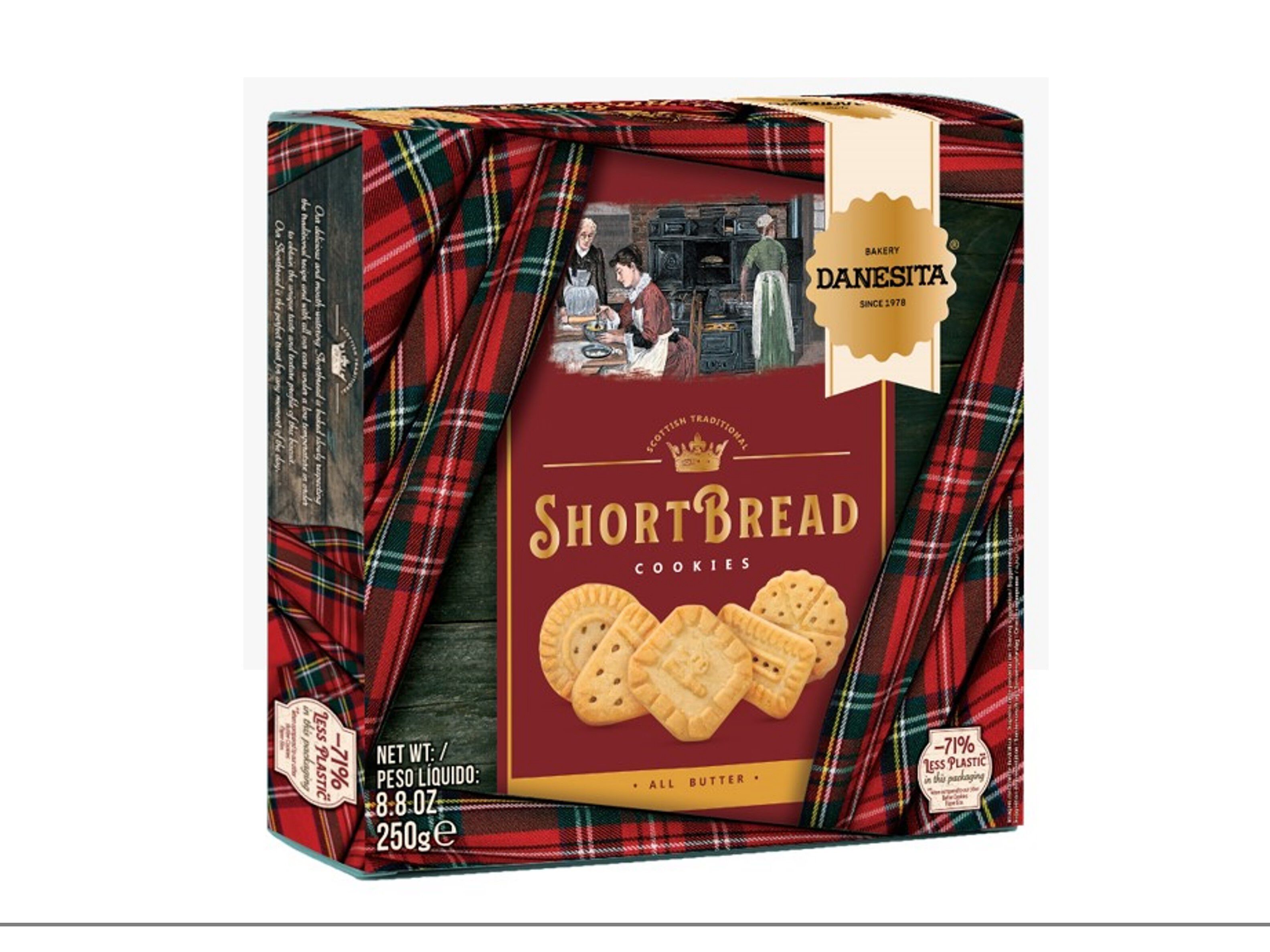 BOLACHA DANCAKE SHORTBREAD 250G image number 0