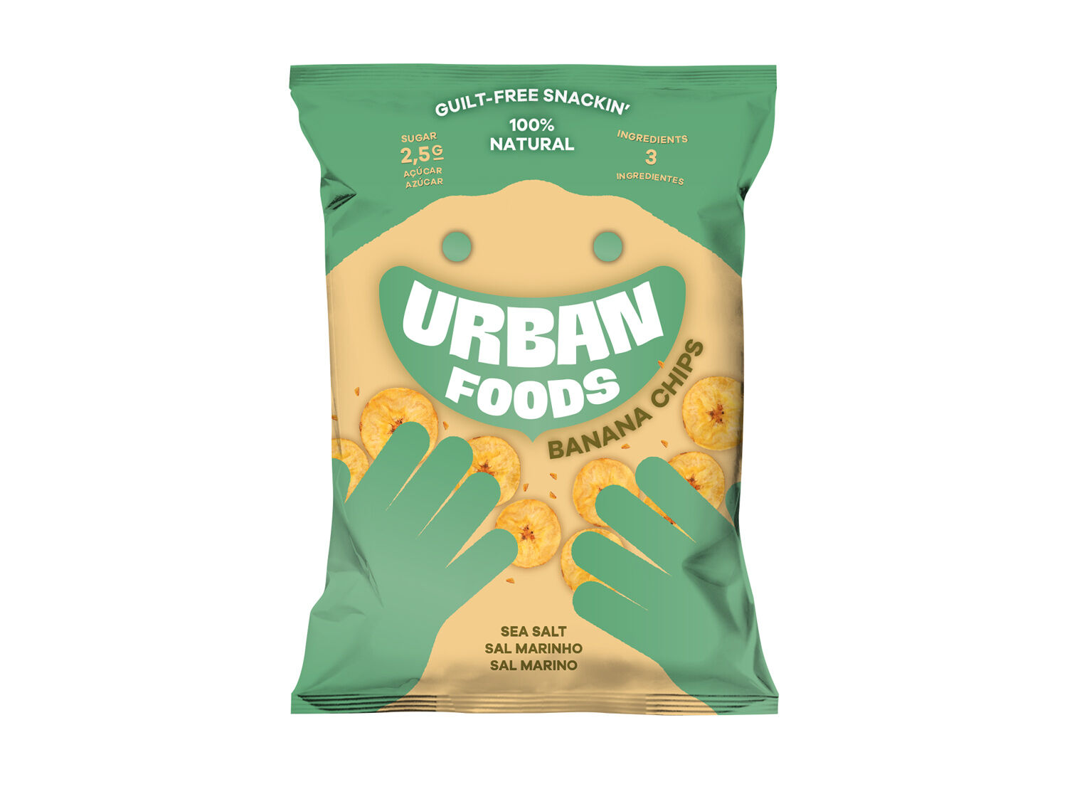 APERITIVO URBAN FOODS BANANA CHIPS 35G image number 0