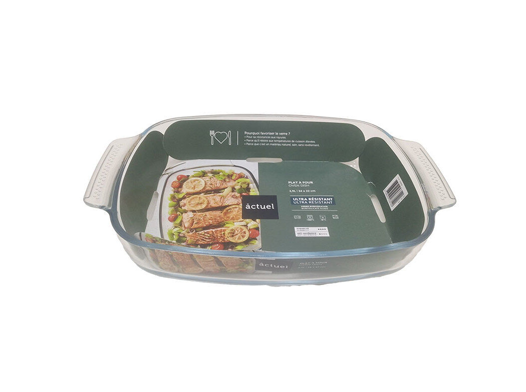 TABULEIRO VIDRO ACTUEL COM PEGA 34X22CM 2.9L image number 0