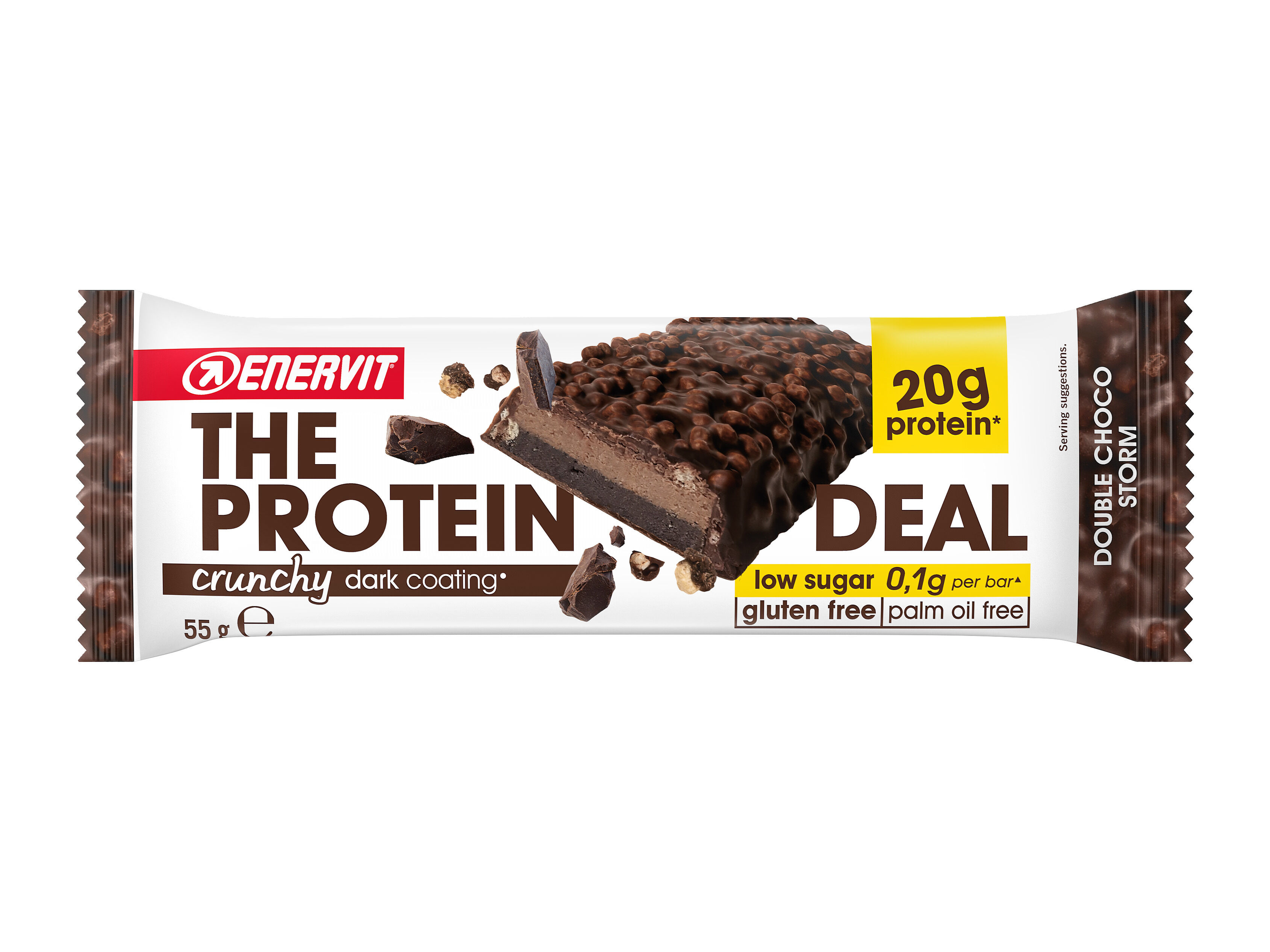 BARRA PROTEINA ENERVIT DARK CHOCO 55G image number 0