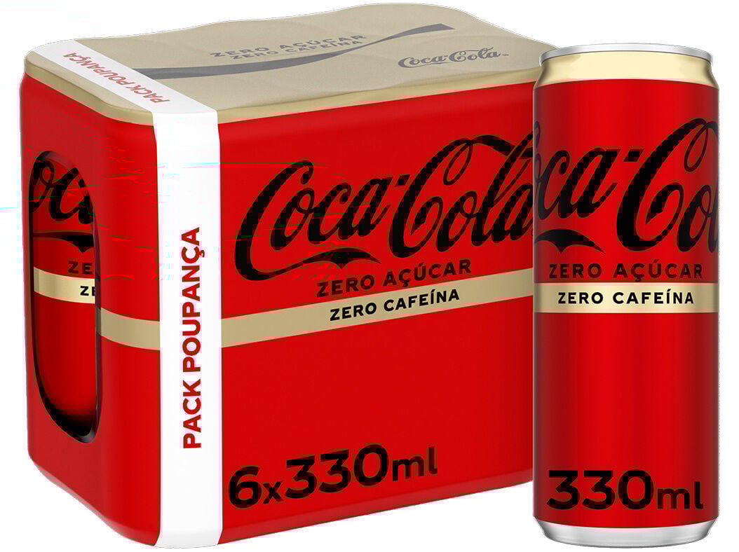 REFRIGERANTE C/G&Aacute;S COCA-COLA ZERO CAFE&Iacute;NA ZERO A&Ccedil;&Uacute;CAR 6X0.33L(SDR)