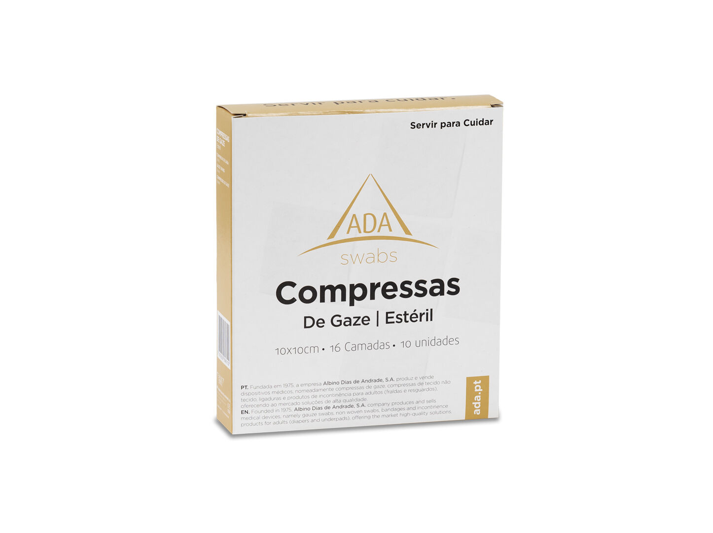 COMPRESSA ADA GAZE ESTERILIZADA 10X10 16 CAMADAS 10UN image number 0