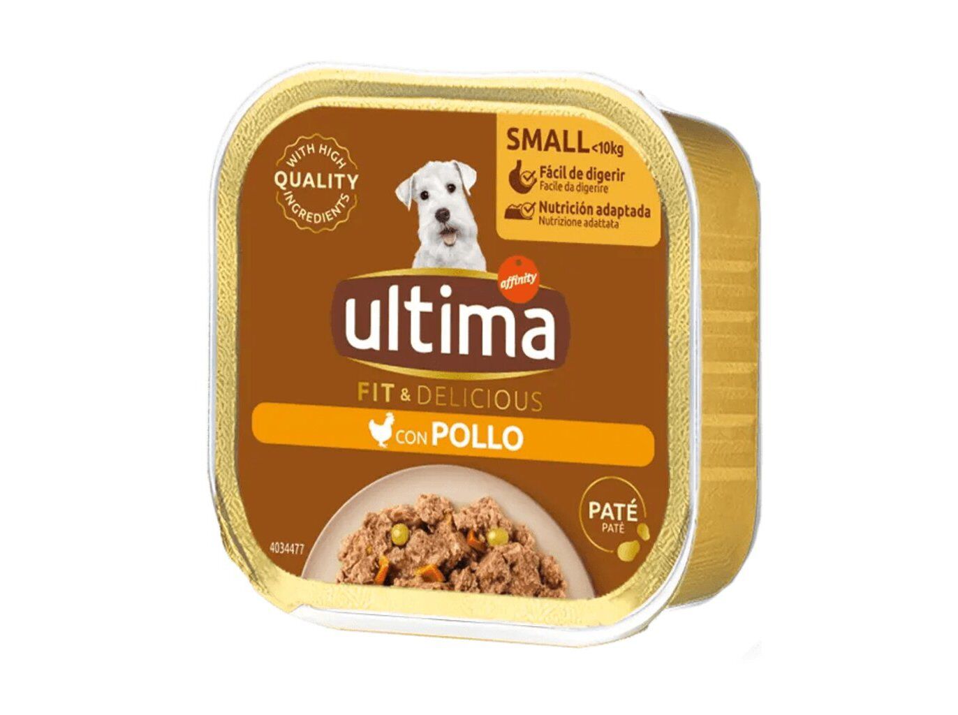 COMIDA H&Uacute;MIDA PARA C&Atilde;O ULTIMA MINI FIT&DELICIOUS FRANGO 150G